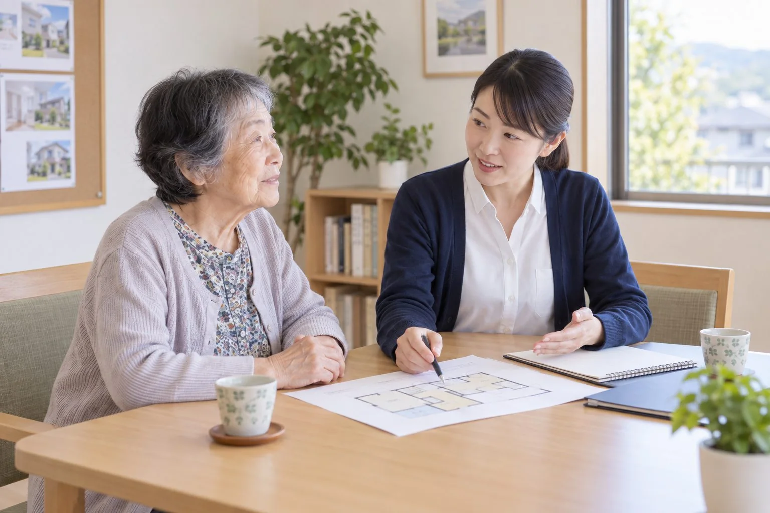 住まいの希望について相談する様子